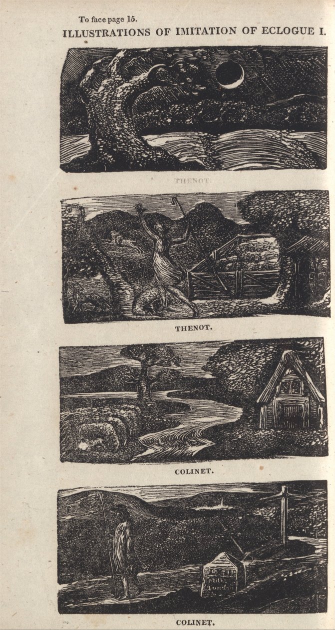 Illusztrációk az Eclogue I. utánzatáról, 15. oldal alkotó: William Blake