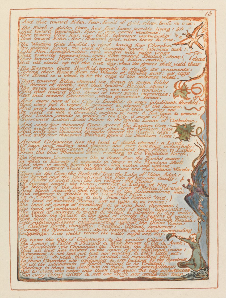 Jeruzsálem, 13. tábla, alkotó: William Blake