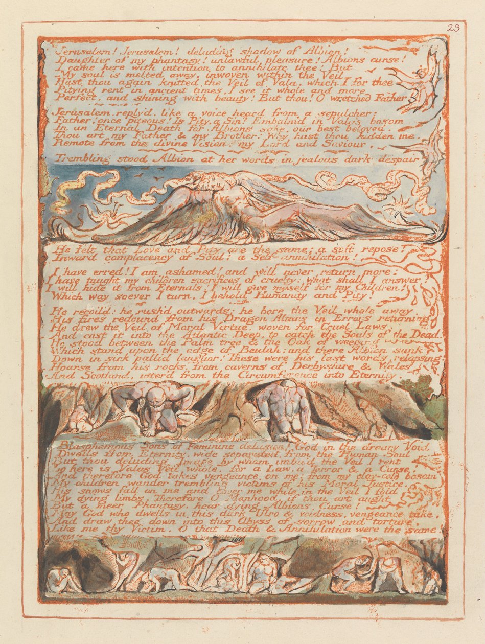 Jeruzsálem, 23. tábla, Jeruzsálem! Jeruzsálem!.... alkotó: William Blake