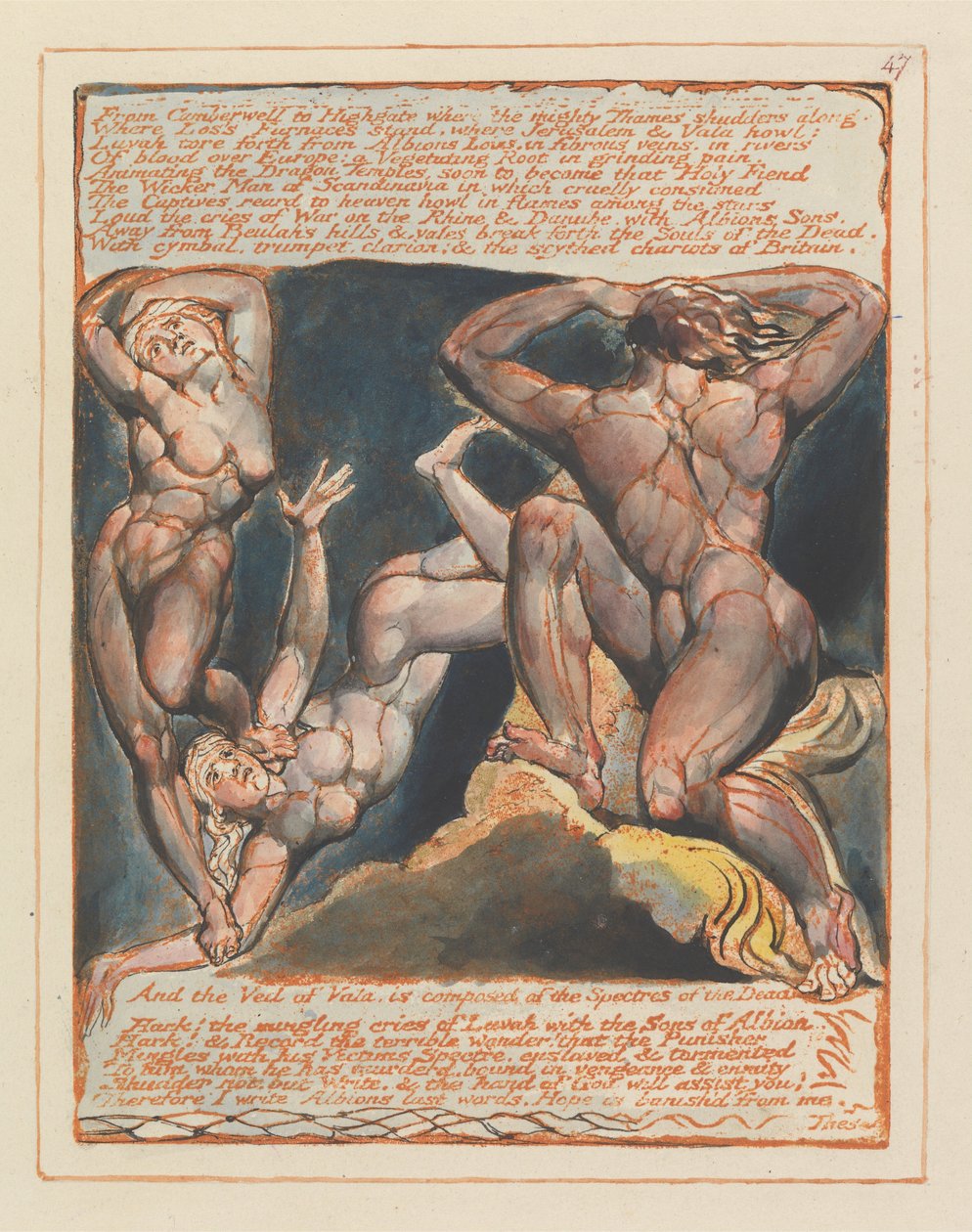 Jeruzsálem, 47. tábla, Camberwelltől Highgate -ig ... alkotó: William Blake