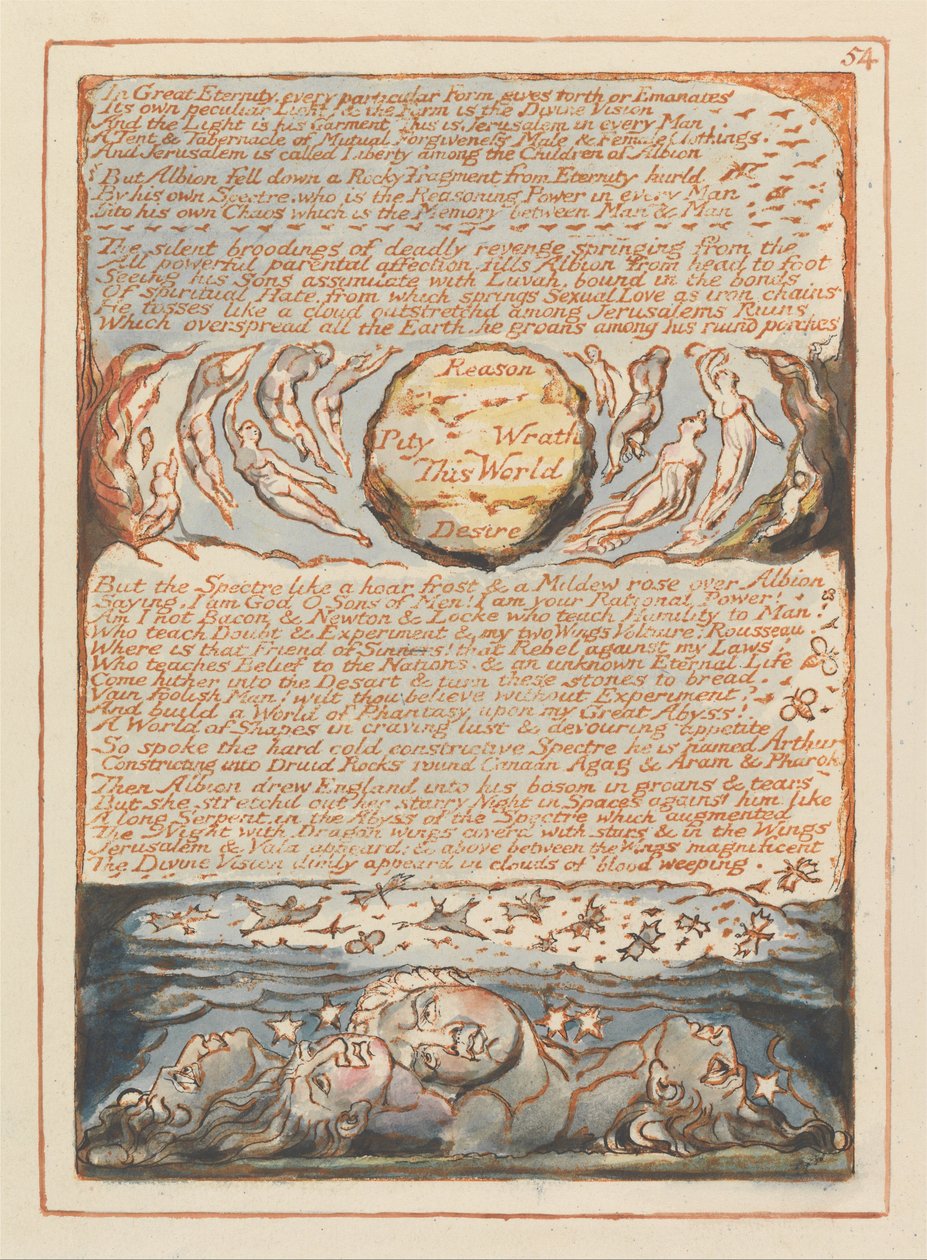 Jeruzsálem, 54. tábla, a nagy örökkévalóságban ... alkotó: William Blake