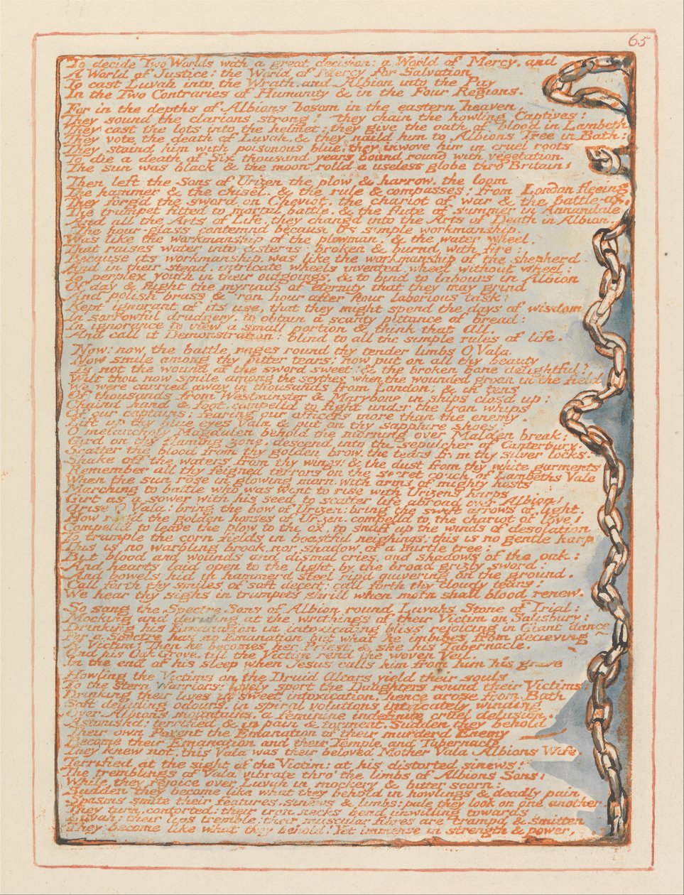 Jeruzsálem, 65. tábla, Két világ eldöntése ... alkotó: William Blake