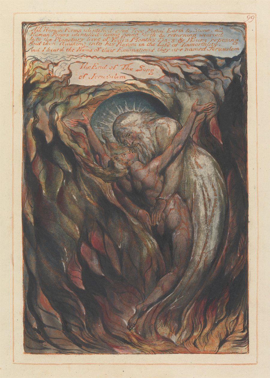 Jeruzsálem, 99. tábla, minden emberi forma azonosítva ... alkotó: William Blake