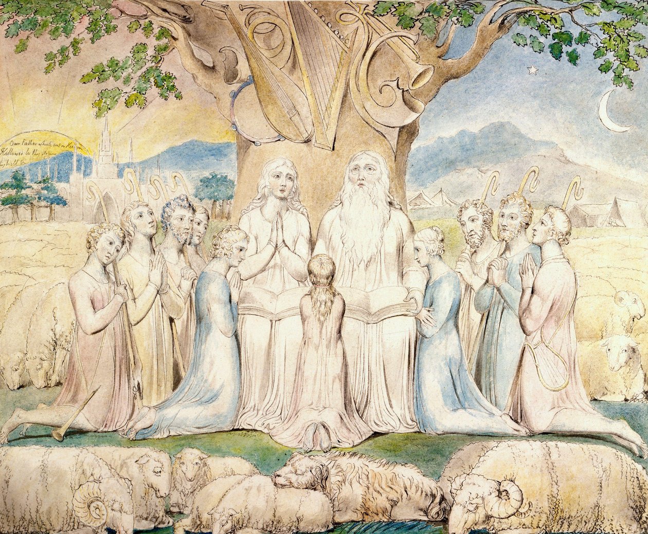 Jób és családja alkotó: William Blake