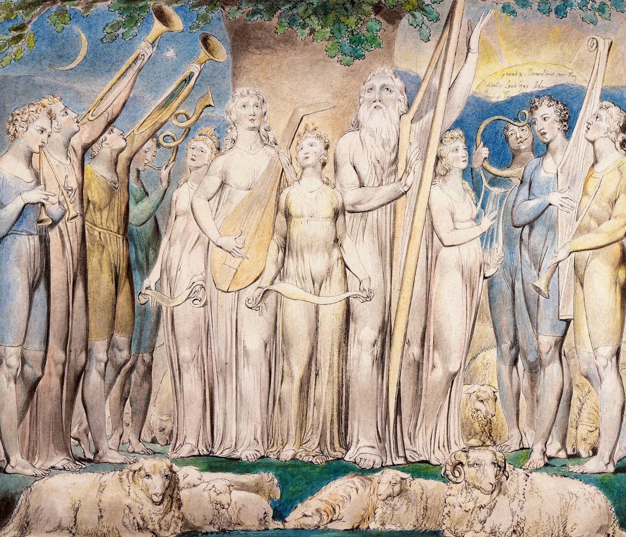 Jób és családja helyreálltak a jólétben alkotó: William Blake