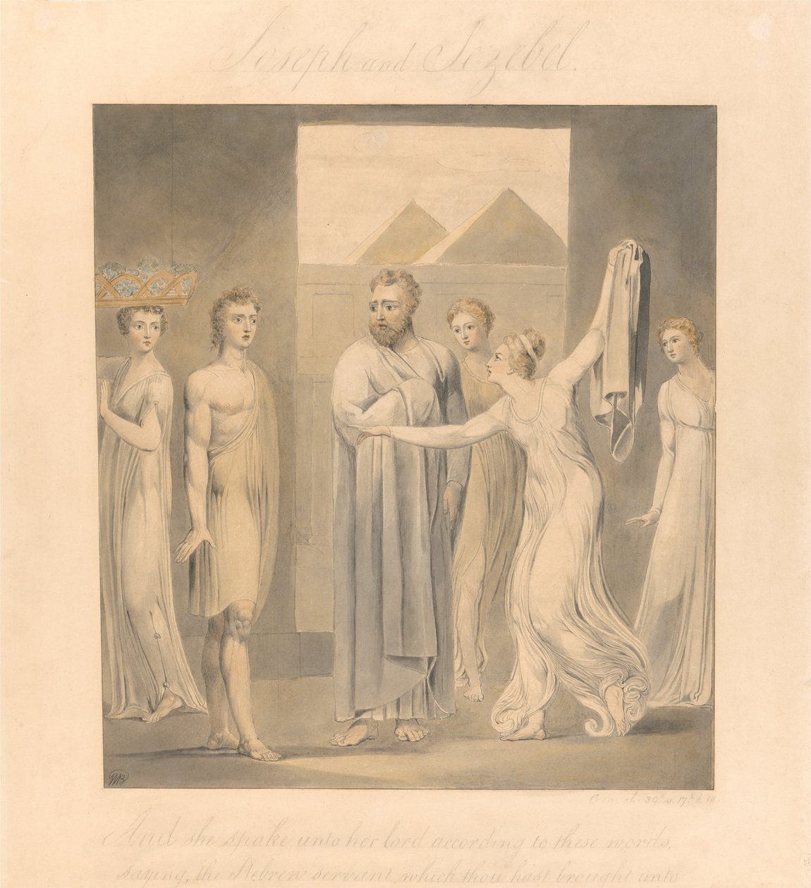József és Potifár felesége alkotó: William Blake