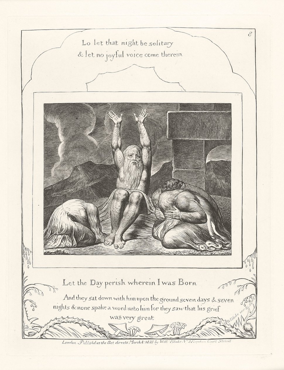 Vesszen el az a nap, amelyen születtem, 1825 alkotó: William Blake