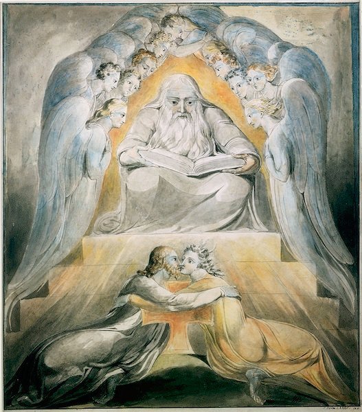 Az Irgalmasság és az Igazság találkozik alkotó: William Blake