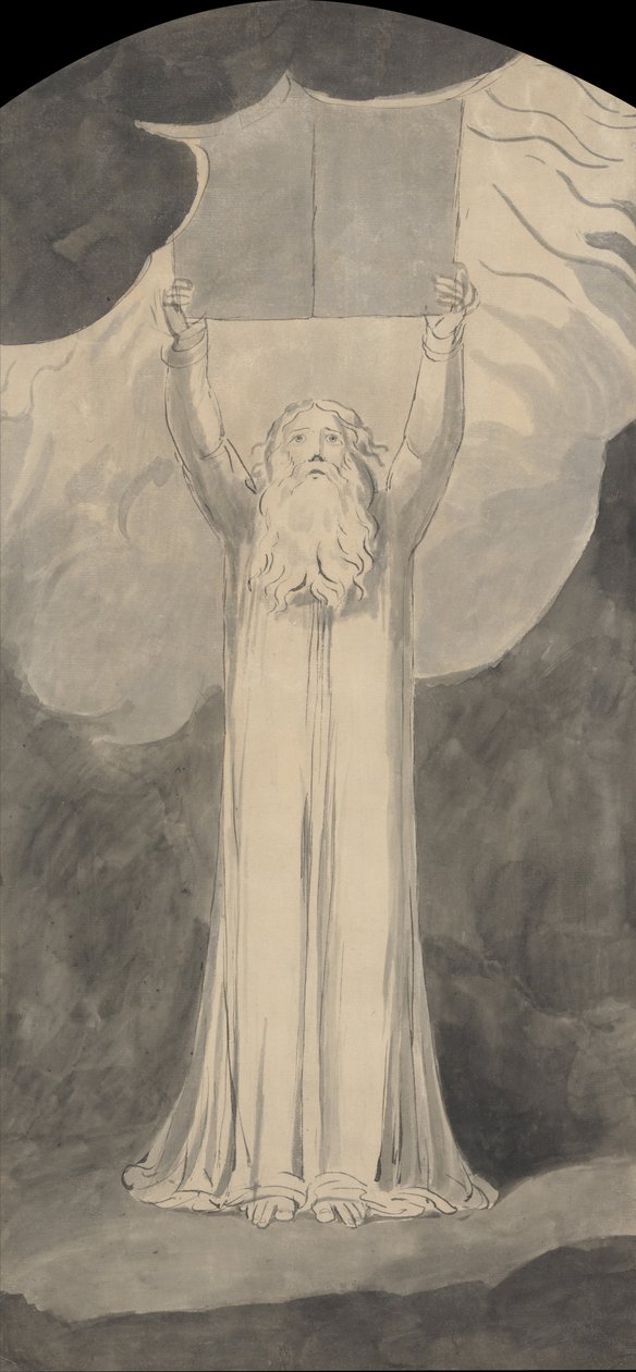 Mózes fogadja a törvényt alkotó: William Blake