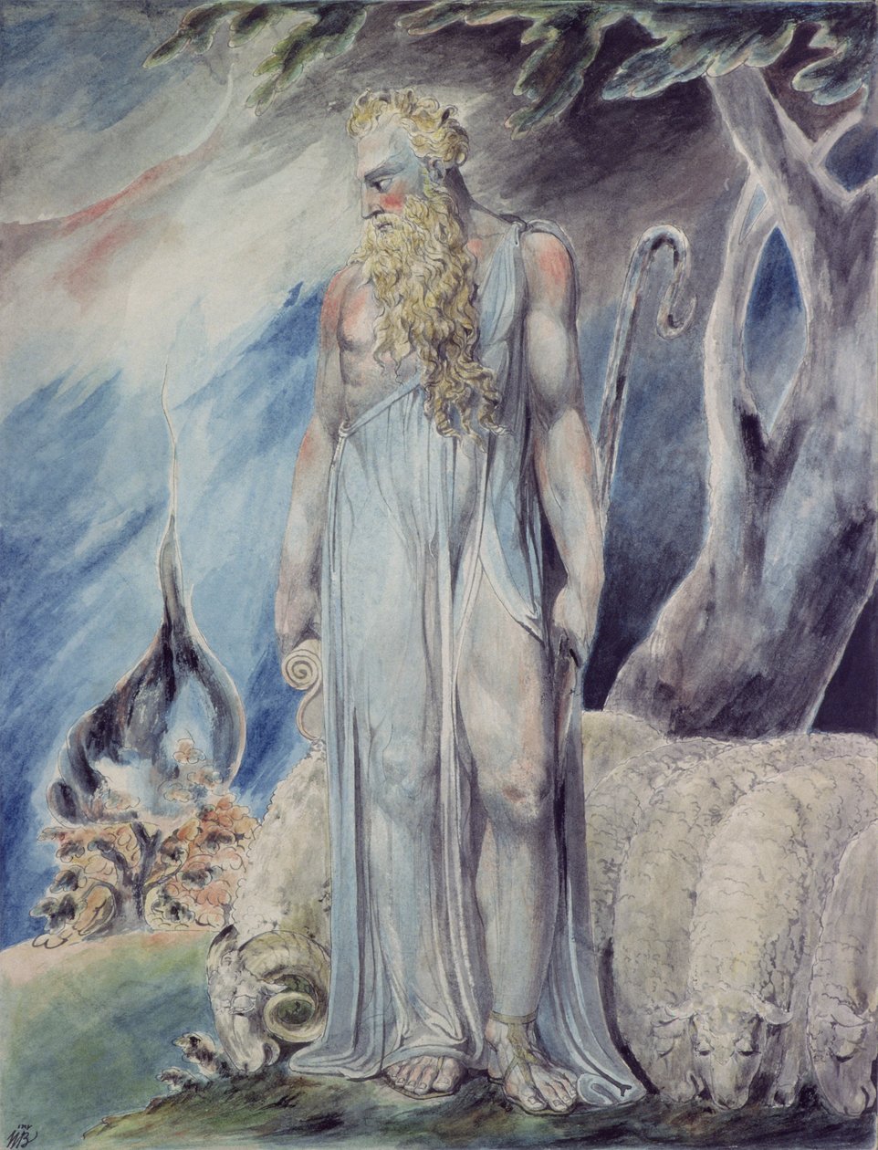 Mózes és az égő bokor alkotó: William Blake