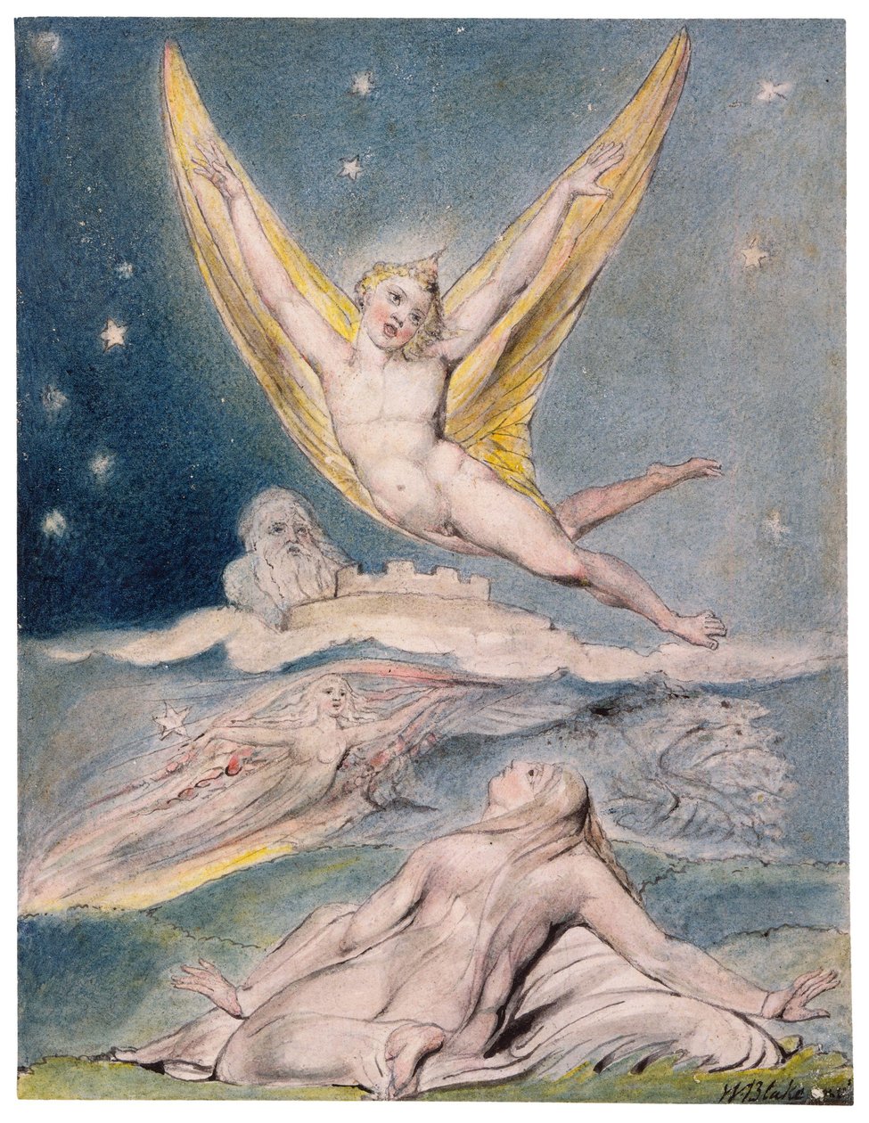 Éjszaka Megrémítette a Lark alkotó: William Blake