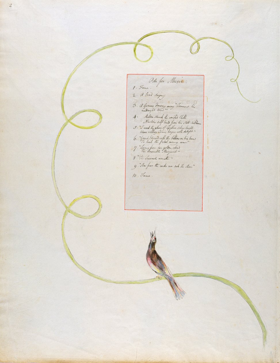 „Óda a zenéhez” 94. terv a „Thomas Gray költeményeiből”, 1797-98 (wc tollal és tintával papíron) alkotó: William Blake