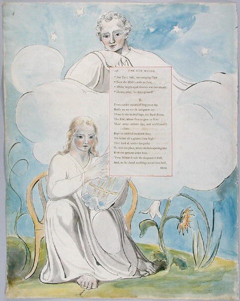 Óda a zenéhez, 96. terv Thomas Gray verseiből, 1797-98 (wc tollal és tintával papíron) alkotó: William Blake