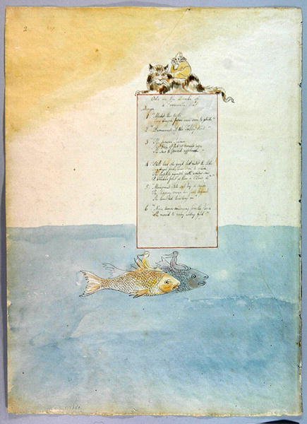 Óda egy kedvenc macska haláláról, 8. terv Thomas Gray verseihez, 1797-1798 (wc tollal és fekete tintával) (a végszóhoz lásd a 285539-et) alkotó: William Blake