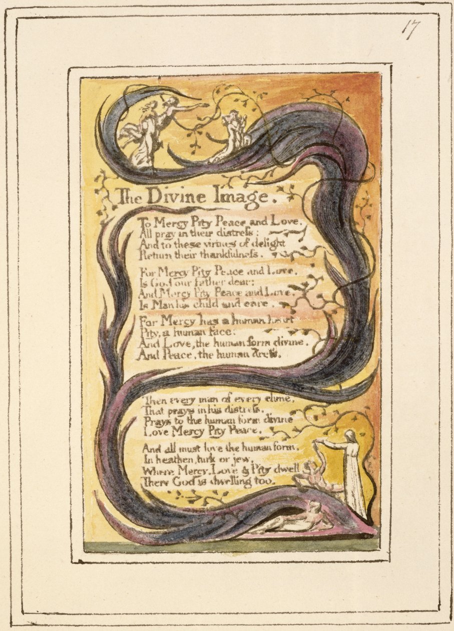 P.124-1950.pt17 Az isteni kép: 17. lemez a Songs of Inocence and of Experience-ből (R másolat) 1802-2008 körül (rézkarc, tinta és wc) alkotó: William Blake
