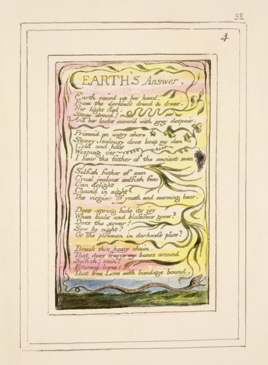 P.124-1950.pt32 A Föld válasza: 32. lemez a Songs of Inocence and of Experience-ből (R másolat) 1802-2008 körül (rézkarc, tinta és wc) alkotó: William Blake