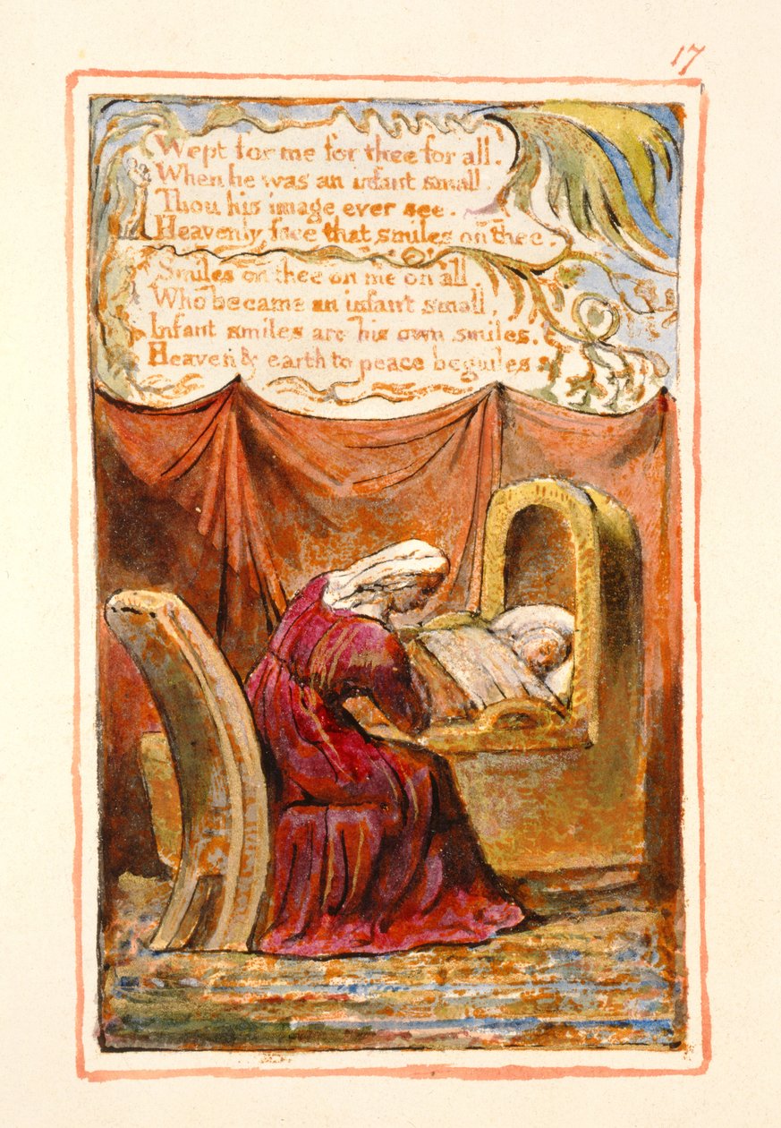 P.125-1950.pt17 Bölcsődal (folyt.): 17. lemez a Songs of Inocence and of Experience-ből (AA másolat) 1815-26 körül (rézkarc, tinta és wc) alkotó: William Blake