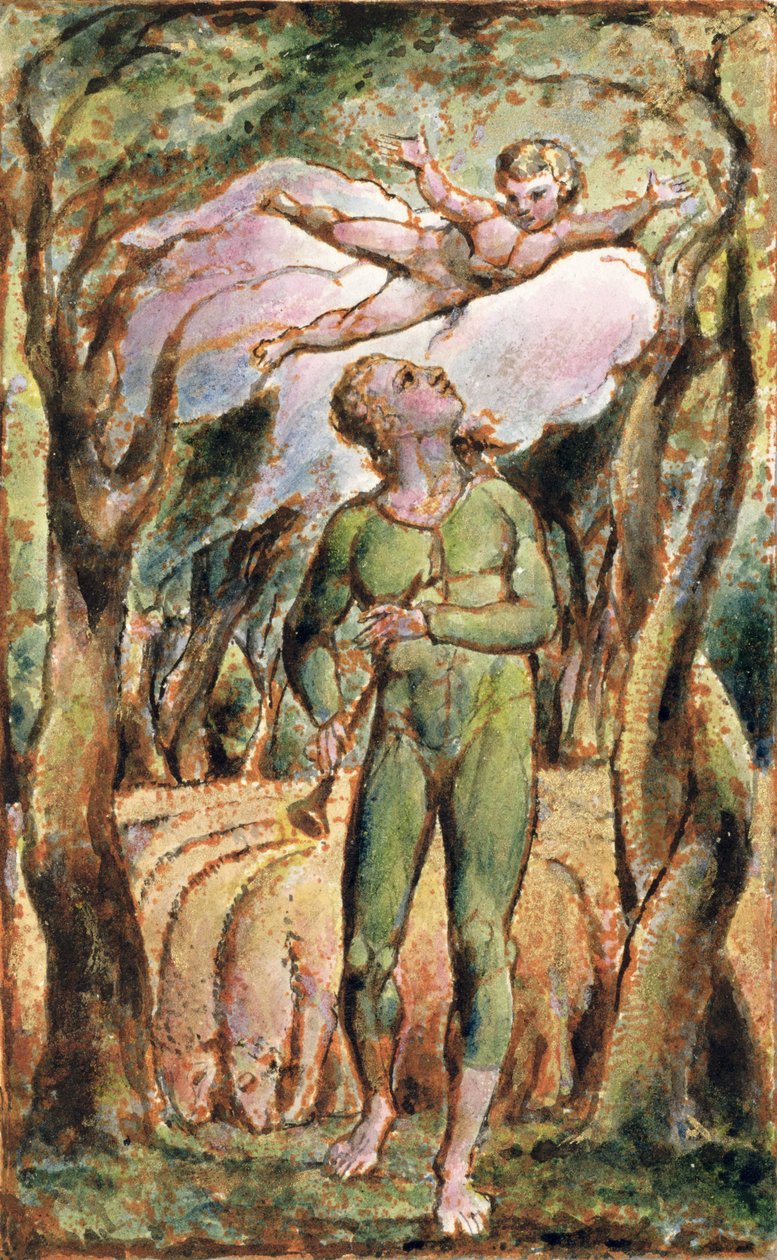 P.125-1950.pt2 Előlap: 2. tábla az "Ártatlanság és tapasztalat dalai"-ból (AA másolat) 1815-26 körül (metszet, tus, wc) alkotó: William Blake