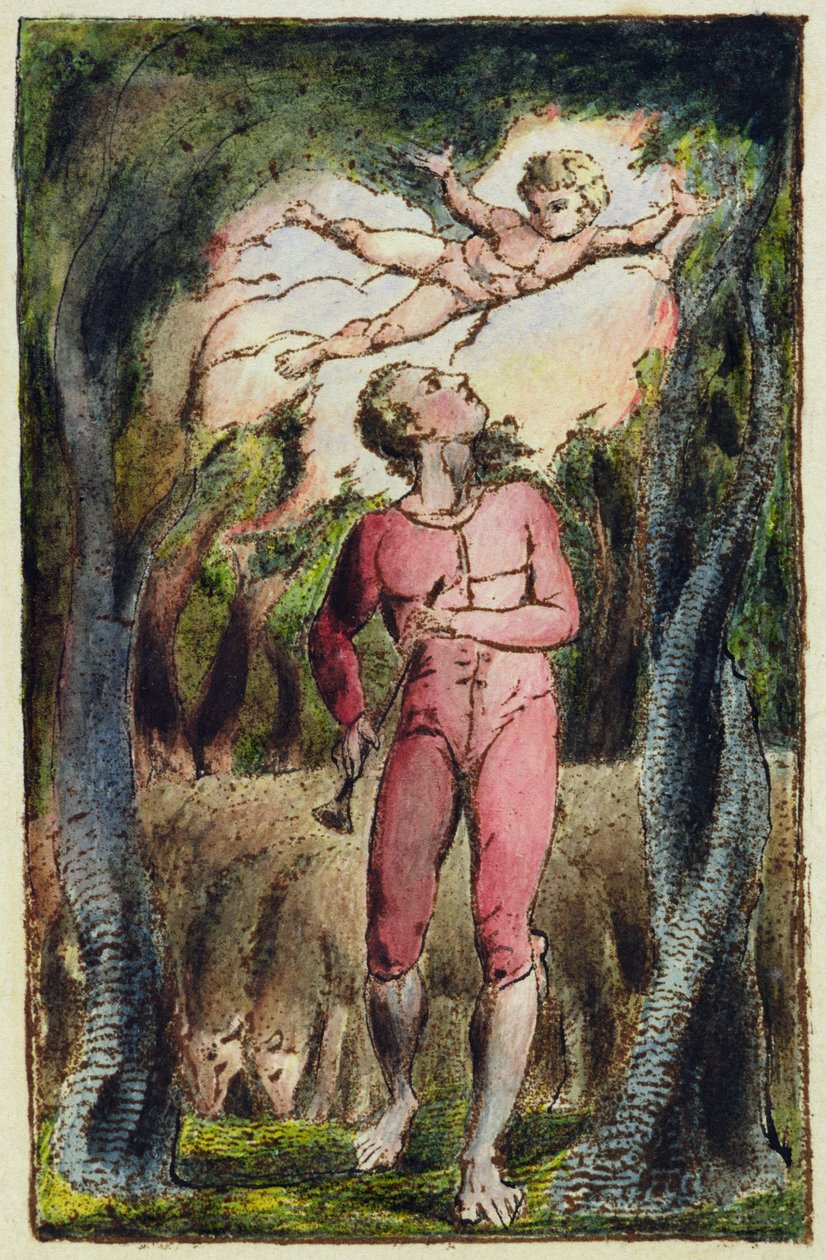 1. tábla a „Songs of Inocence and of Experience”-ből (Bentley 2) 1789-74 (domborműves rézkarc tollal és WC-vel) alkotó: William Blake