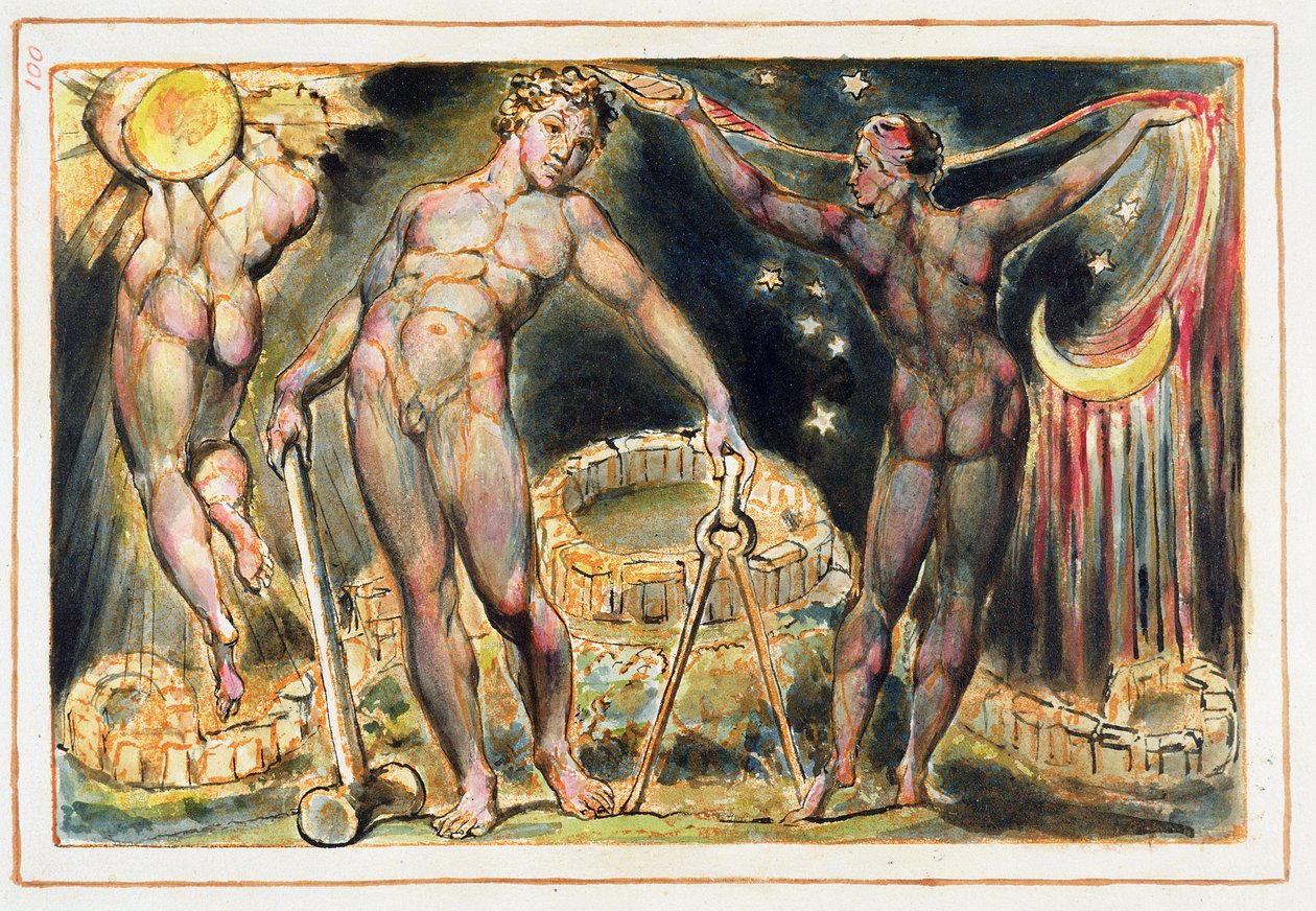 100-as tábla Jeruzsálemből (Bentley Copy E), 1804-20 (rézkarc tollal, wc-vel és arannyal a papírra) alkotó: William Blake