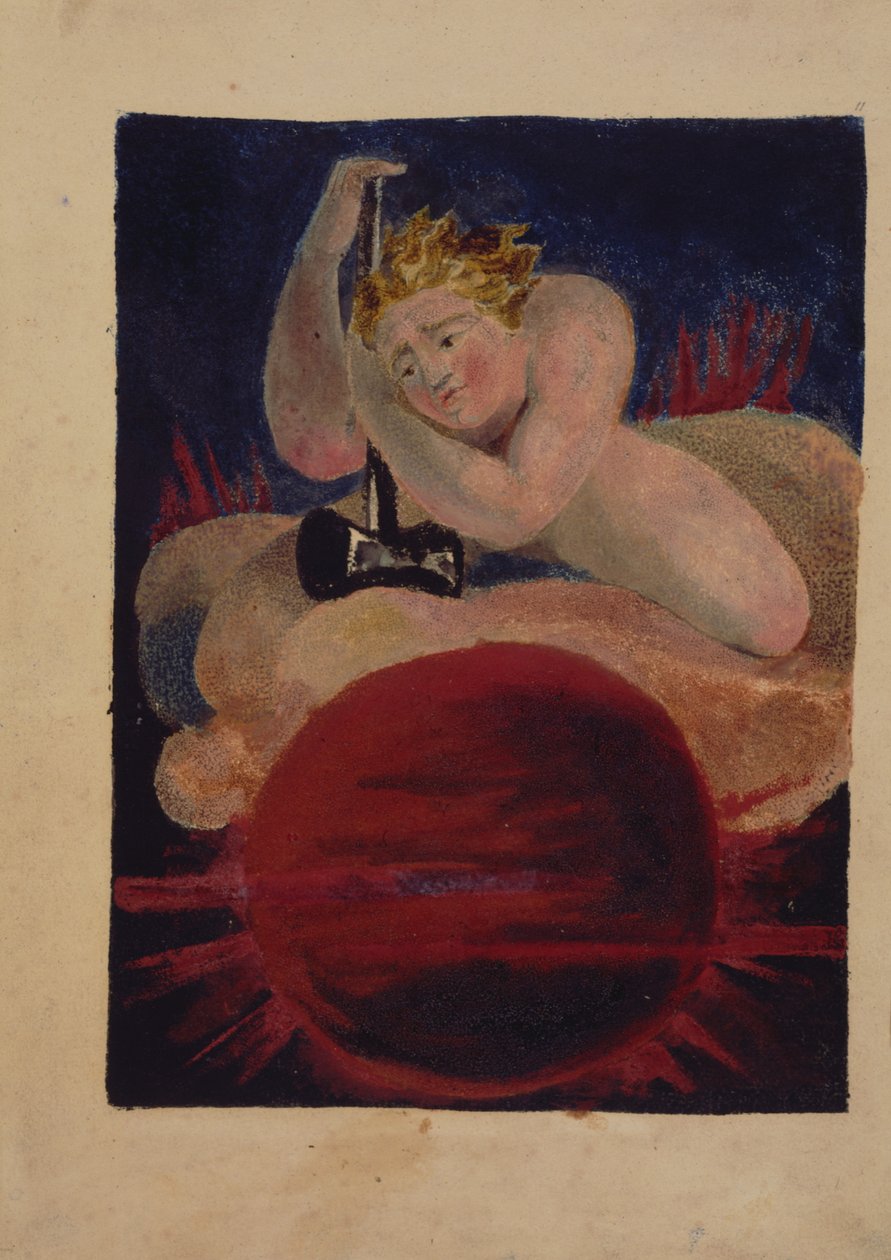 A Los Angeles -i ének 8. táblája, B példány, a Kongresszusi Könyvtár gyűjteményében. alkotó: William Blake
