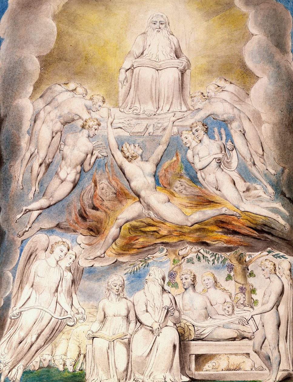 Sátán Isten trónja előtt alkotó: William Blake
