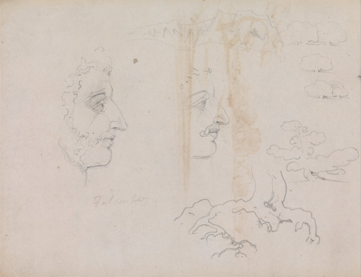 Lap az 1819-es Blake-Varley vázlatfüzetből, 37. és 38. oldal alkotó: William Blake