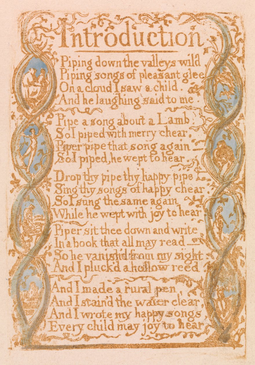 Songs of Innocence, 3. lemez, Bevezetés (Bentley 4) alkotó: William Blake