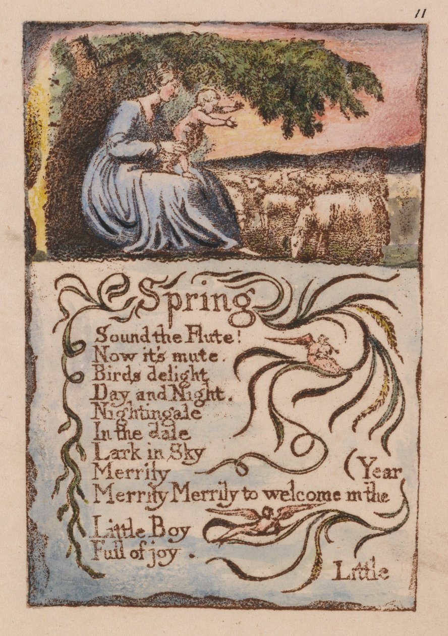 Az ártatlanság és a tapasztalat dalai, 11. lemez, alkotó: William Blake