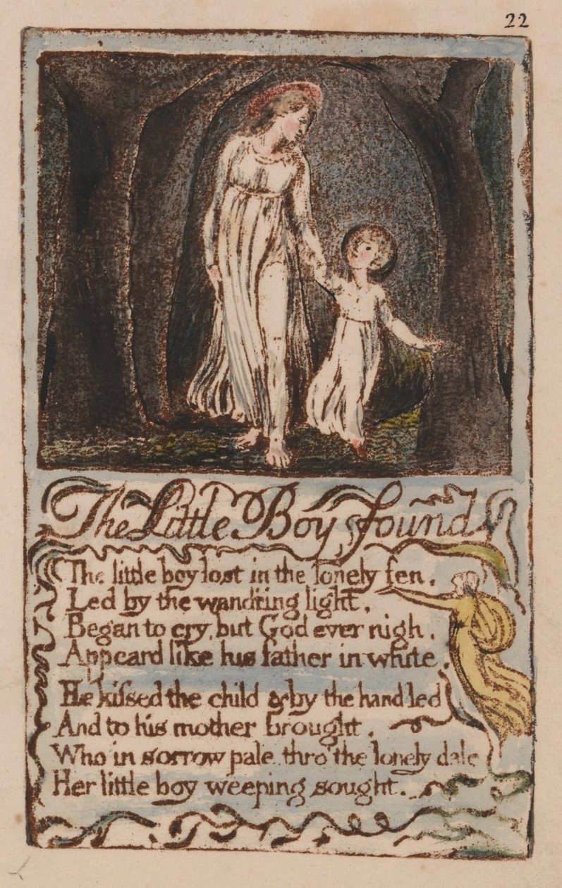 Az ártatlanság és a tapasztalat dalai, 22. lemez, alkotó: William Blake