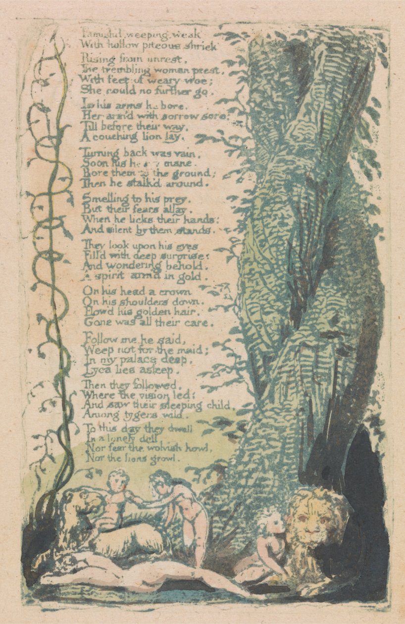 Az ártatlanság és a tapasztalat dalai, 22. lemez, alkotó: William Blake