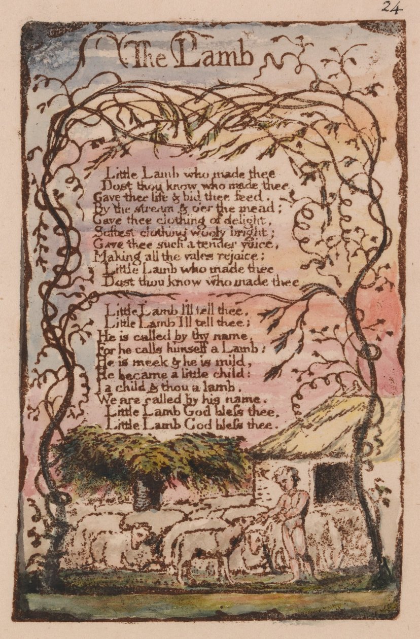 Az ártatlanság és a tapasztalat dalai, 24. lemez, alkotó: William Blake