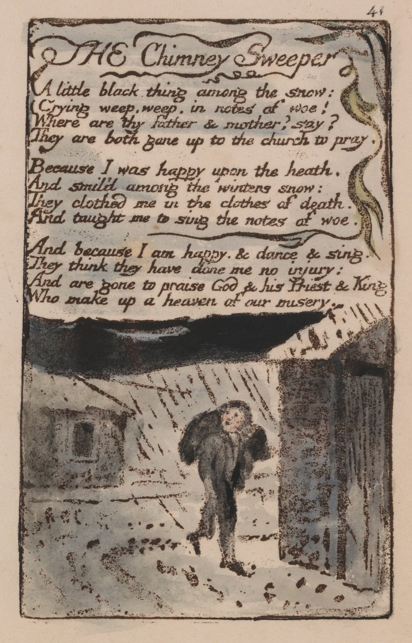 Az ártatlanság és a tapasztalat dalai, 41. lemez, alkotó: William Blake