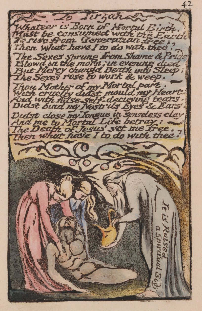 Az ártatlanság és a tapasztalat dalai, 42. lemez, alkotó: William Blake