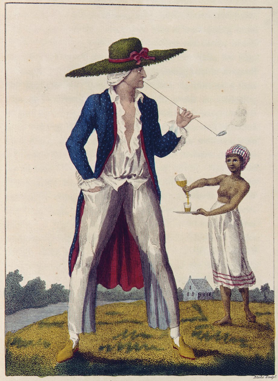 Surinam Planter a reggeli ruhájában alkotó: William Blake