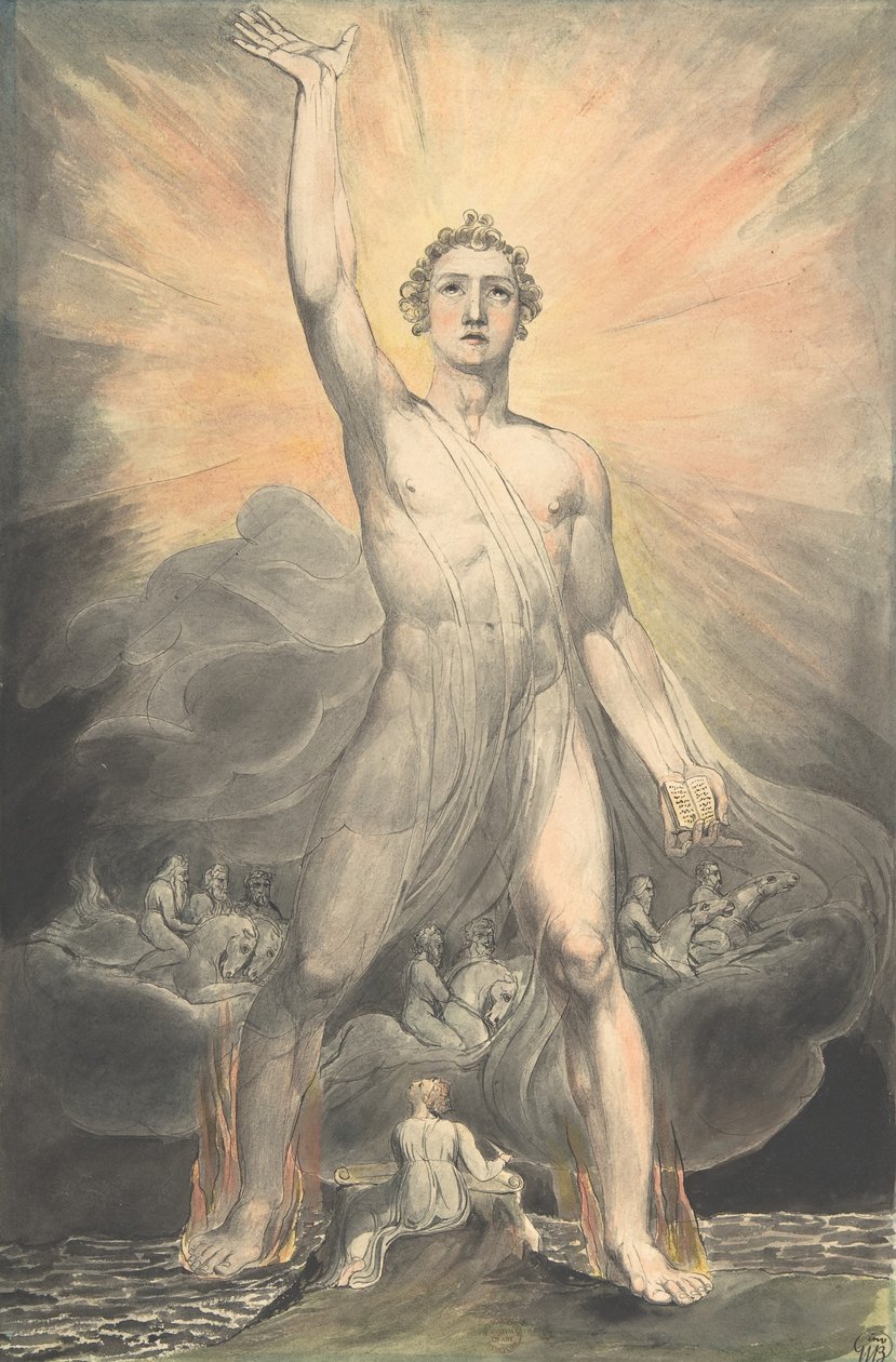A Jelenések angyala, 1805 körül (wc, toll és tus grafit fölött) alkotó: William Blake