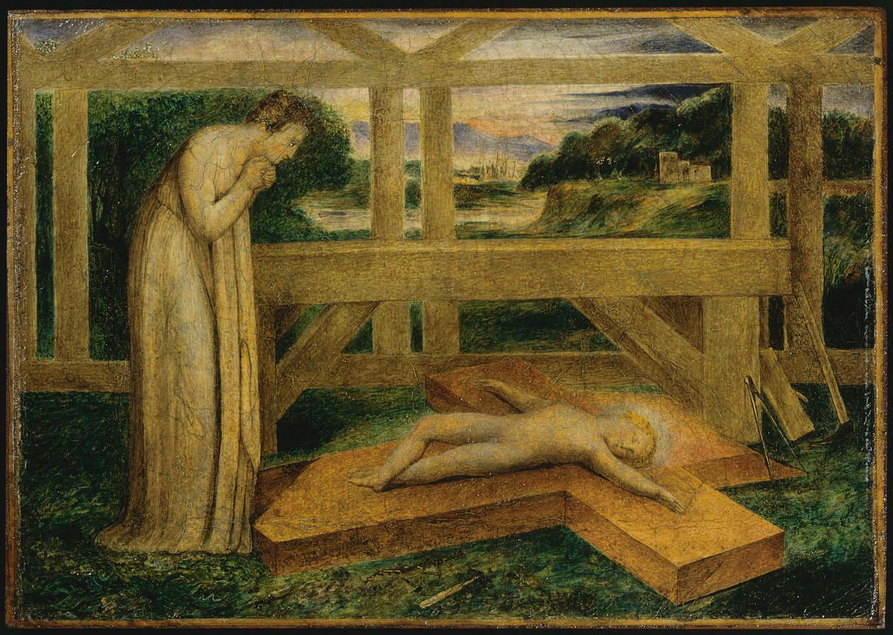 A Krisztus gyermek keresztfán alszik alkotó: William Blake