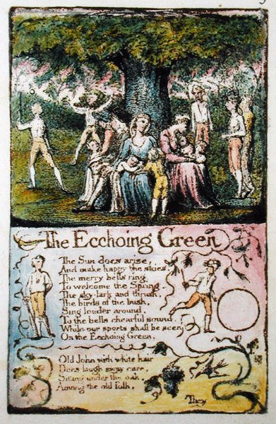 A visszhangzó zöld, 5. lemez (Bentley 6) a Songs of Innocence and of Experience-ből (Bentley Copy L) 1789-94 (emelt rézkarc tollal és WC-vel) alkotó: William Blake