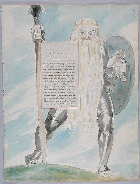 The Fatal Sisters, 69. terv a Thomas Gray verseiből, 1797-98 (wc tollal és tintával papíron) alkotó: William Blake