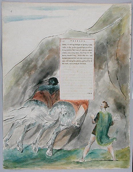 The Fatal Sisters, 70. terv Thomas Gray verseiből, 1797-98 (wc tollal és tintával papíron) alkotó: William Blake