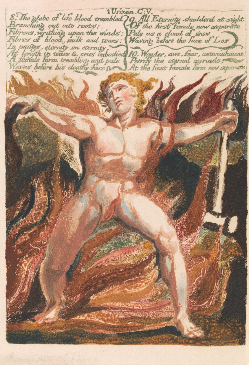 Urizen első könyve, 15. lemez, alkotó: William Blake