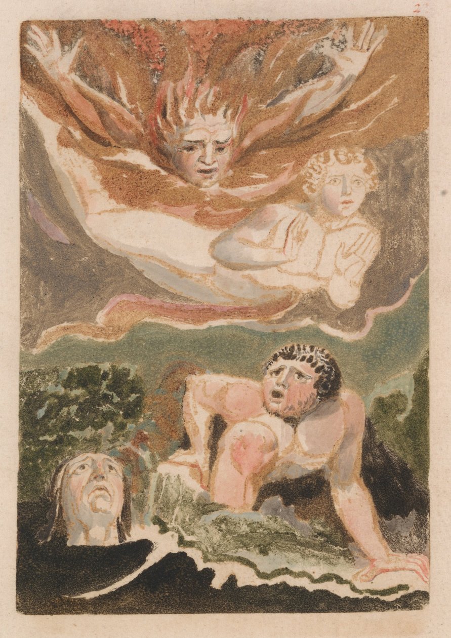 Urizen első könyve, 4. lemez (Bentley 24) alkotó: William Blake
