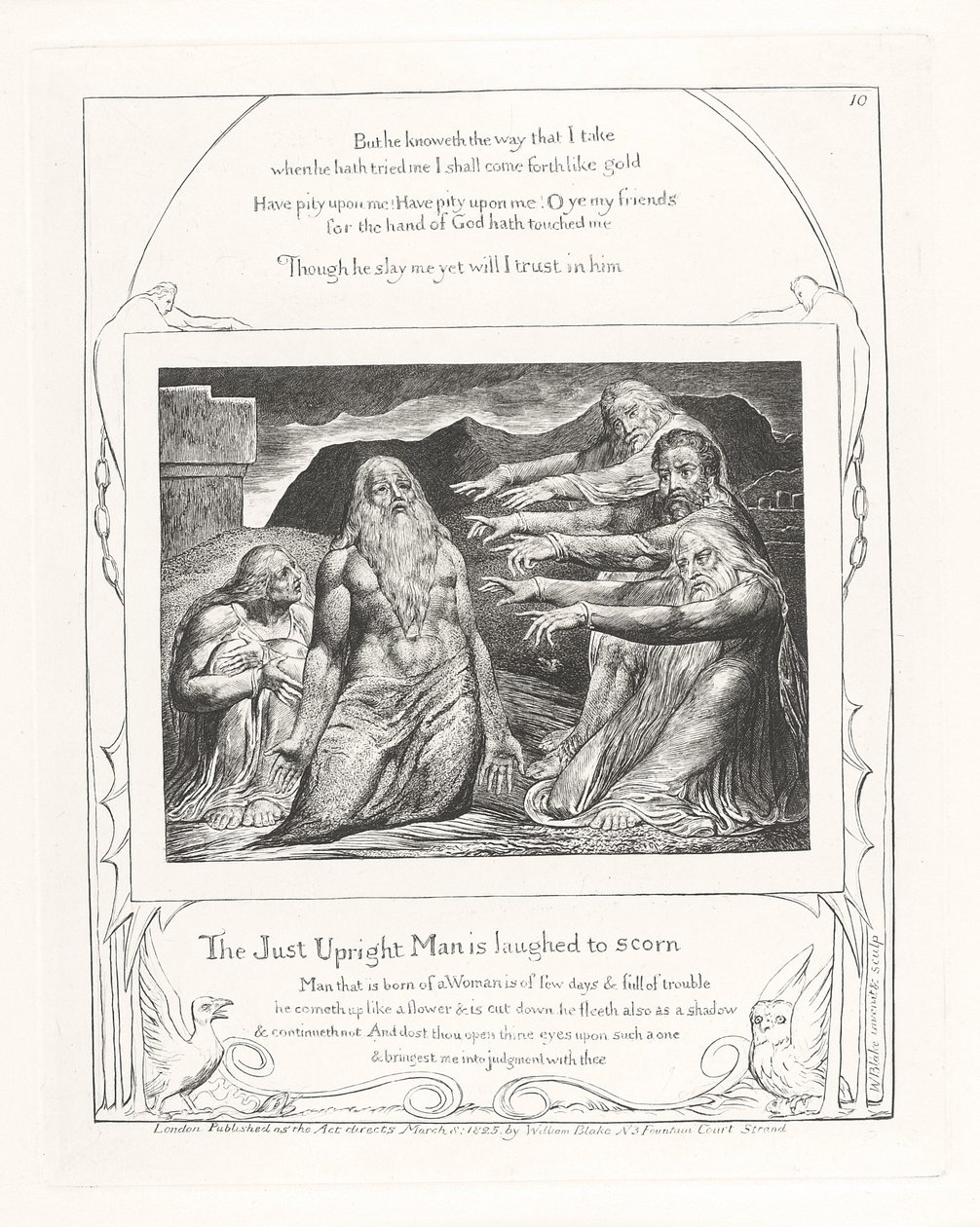 Az igazságos egyenes embert kinevetik, 1825 alkotó: William Blake