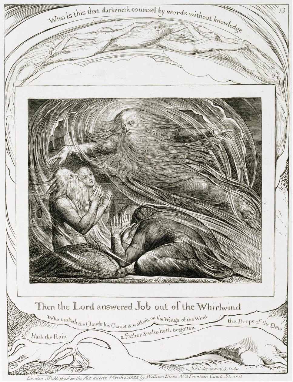 Az Úr válaszol Jóbnak a forgószélből alkotó: William Blake