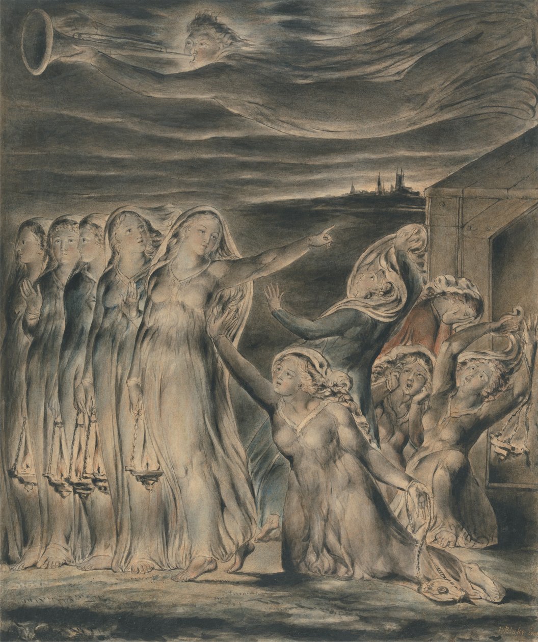 A bölcs és ostoba szüzek példázata alkotó: William Blake