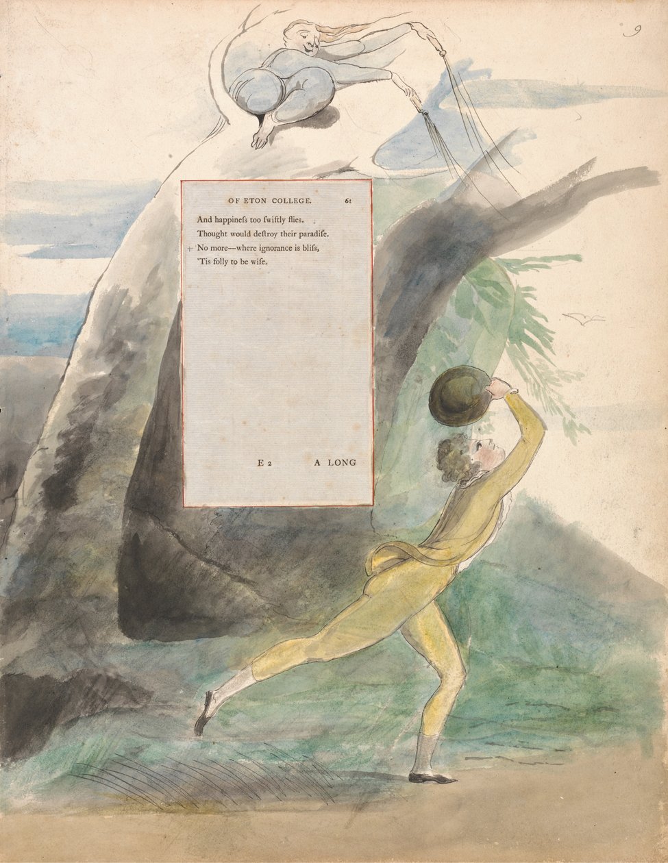Thomas Gray versei, Design 21, Óda az Eton College távoli kilátásaiból. alkotó: William Blake