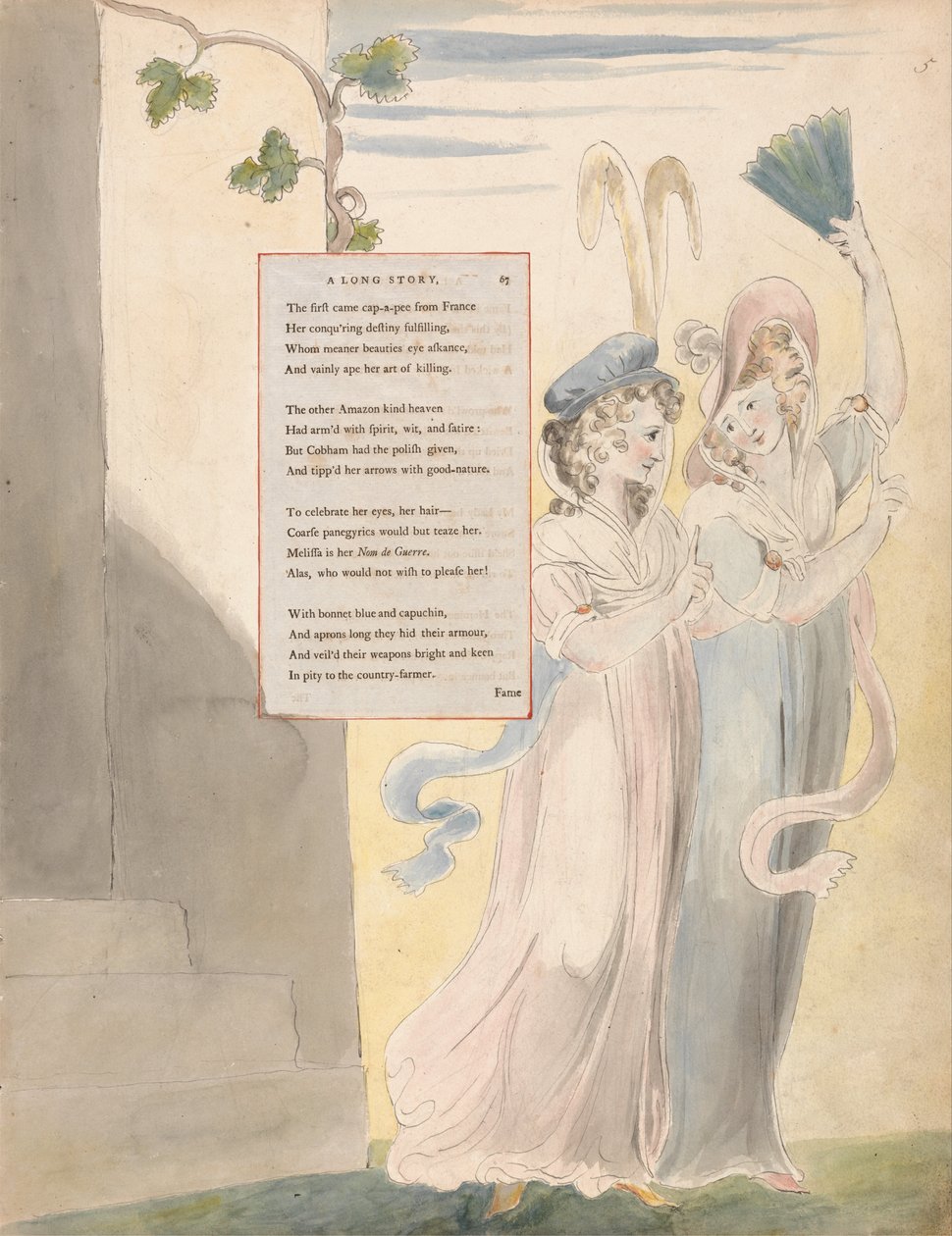Thomas Gray versei, Design 27, Hosszú történet. alkotó: William Blake