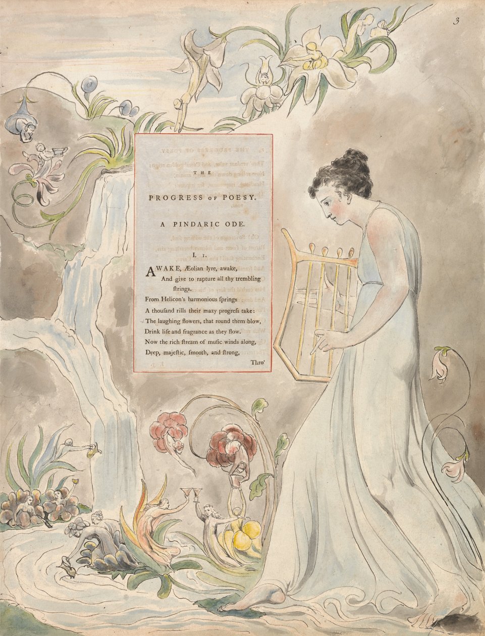 Thomas Gray versei, Design 43, The Progress of Poesy. alkotó: William Blake