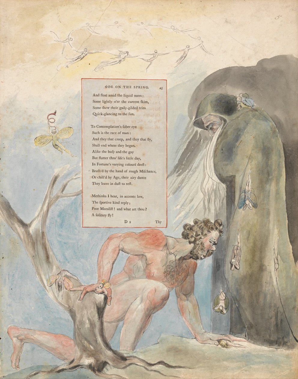 Thomas Grey versei, 5. tervezés, Óda a tavaszról. alkotó: William Blake