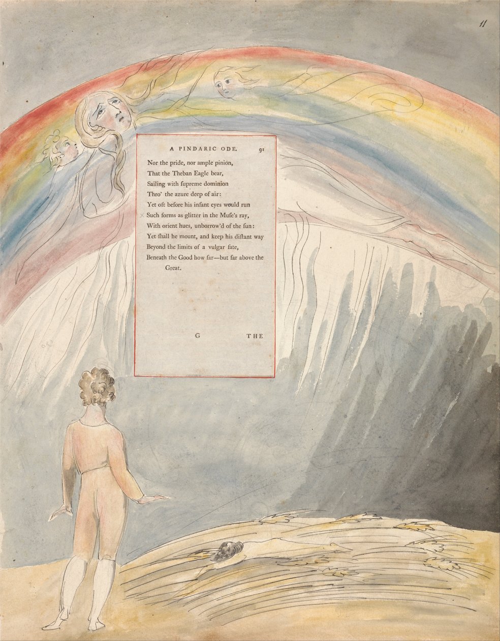 Thomas Gray versei, Design 51, The Progress of Poesy. alkotó: William Blake